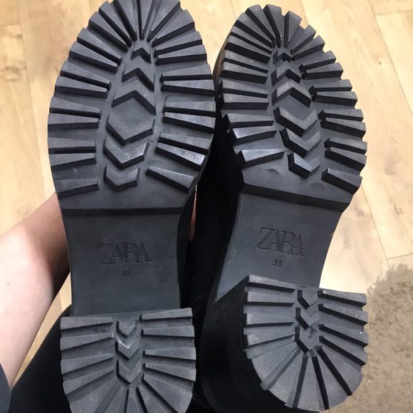 Zara combat black boots size 7.5 - Picture 5 of 6